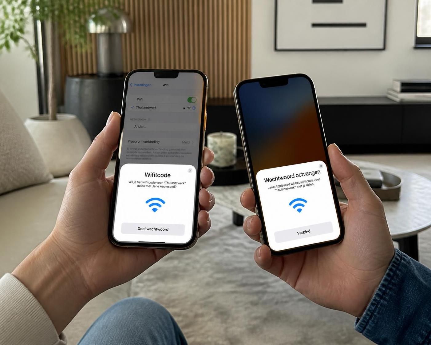 leer hoe je eenvoudig je wifi-wachtwoord deelt met je iphone, snel en zonder gedoe.