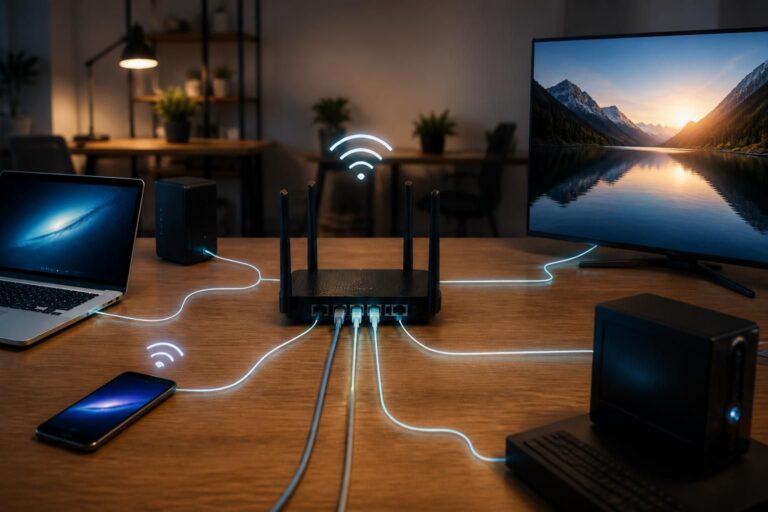 ontdek wat een router is en hoe het werkt in je netwerk. leer hoe routers apparaten verbinden en zorgen voor een stabiele internetverbinding in huis of op kantoor.