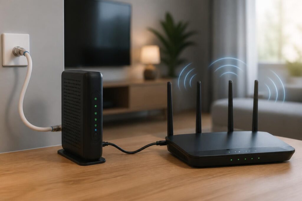 ontdek het verschil tussen een modem en een router, en begrijp hoe deze apparaten samenwerken om je internetverbinding thuis mogelijk te maken.