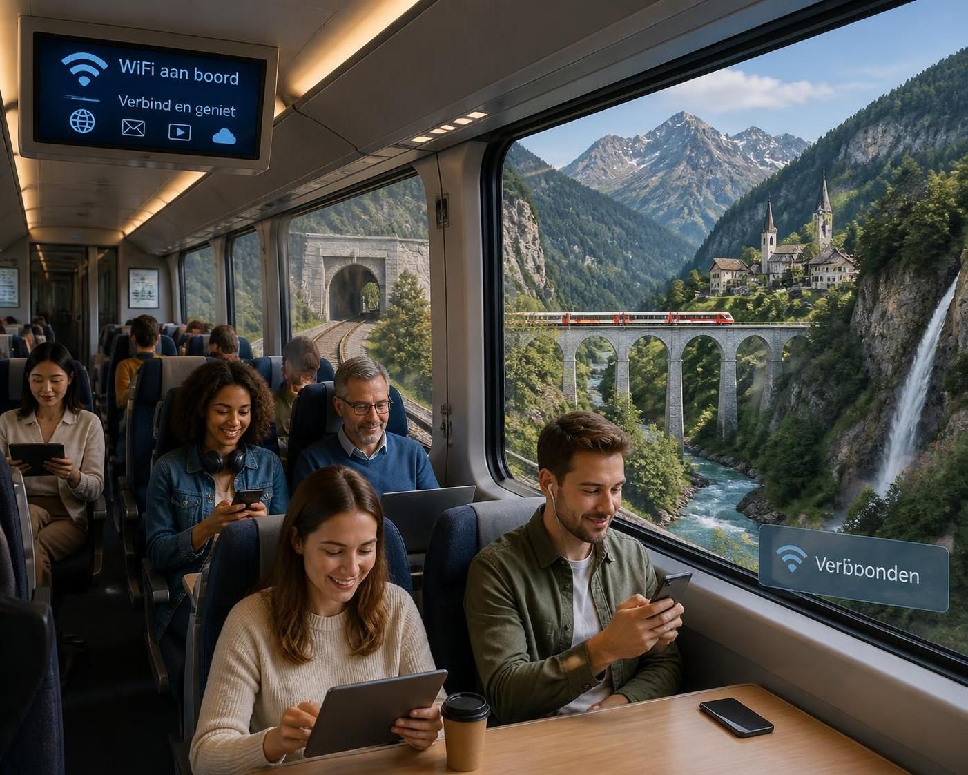 ontdek alles wat je moet weten over wifi in de trein: beschikbaarheid, snelheid en tips voor een betere verbinding tijdens je reis.