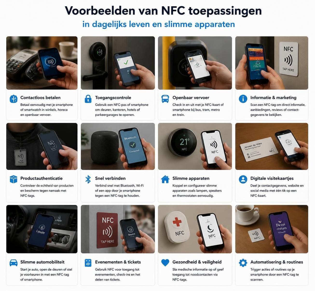 ontdek wat nfc is en hoe deze technologie werkt. leer hoe near field communication apparaten mogelijk maakt om veilig en snel gegevens uit te wisselen.